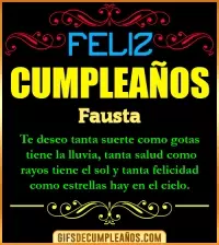 GIF Frases de Cumpleaños Fausta